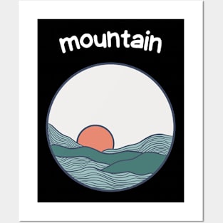 Mountain Vintage Rocks Fauna Since Established Posters and Art